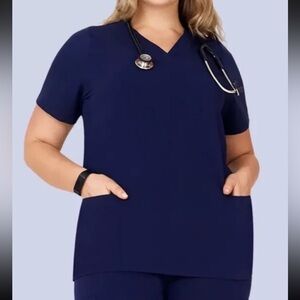 MANDALA navy blue scrubs tops
Size:large